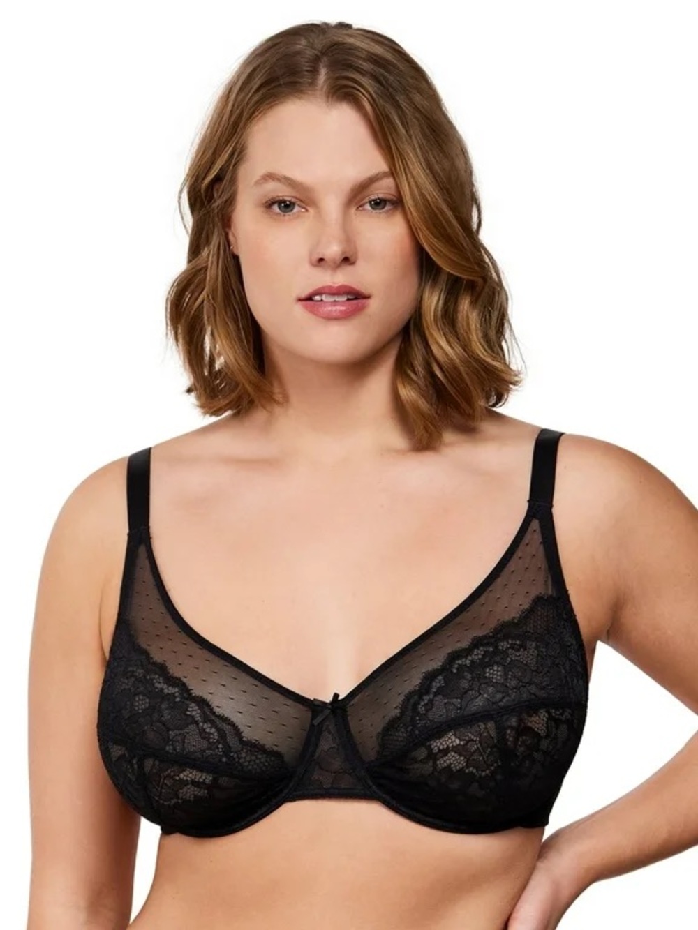 HSIA Minimizer Bra Black Lace Smoothing NWOT Size 40DD